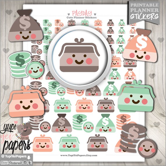 Payday Stickers Planner Stickers Printable Planner Stickers - Etsy