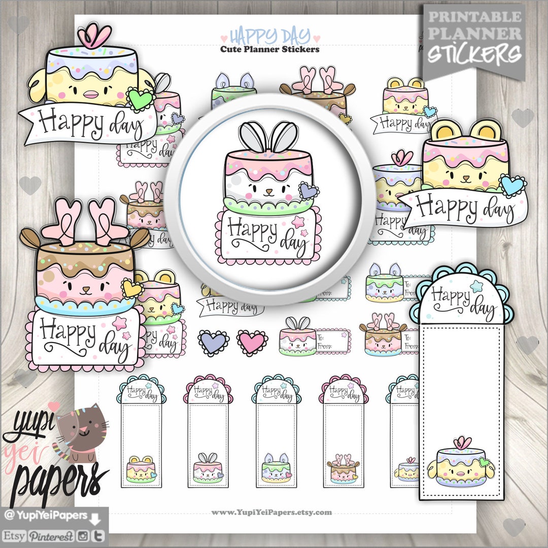 Birthday Stickers Labels Stickers Happy Birthday Stickers - Etsy Israel
