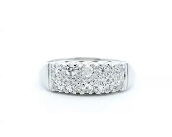 Vintage Double Row Diamond Band