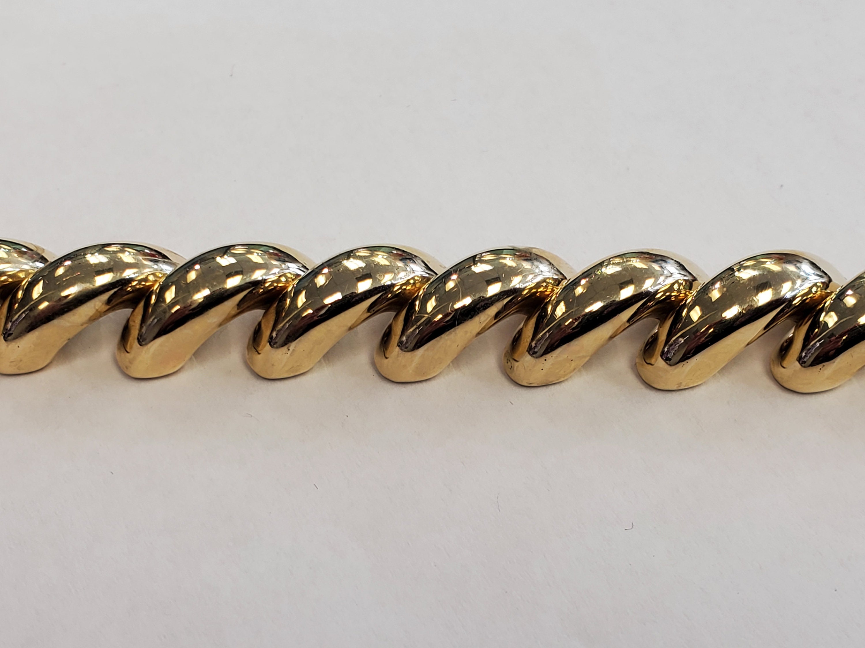 Product Image for San Marco Macaroni Bracelet 14k Yellow gold 7&quot; 11mm
