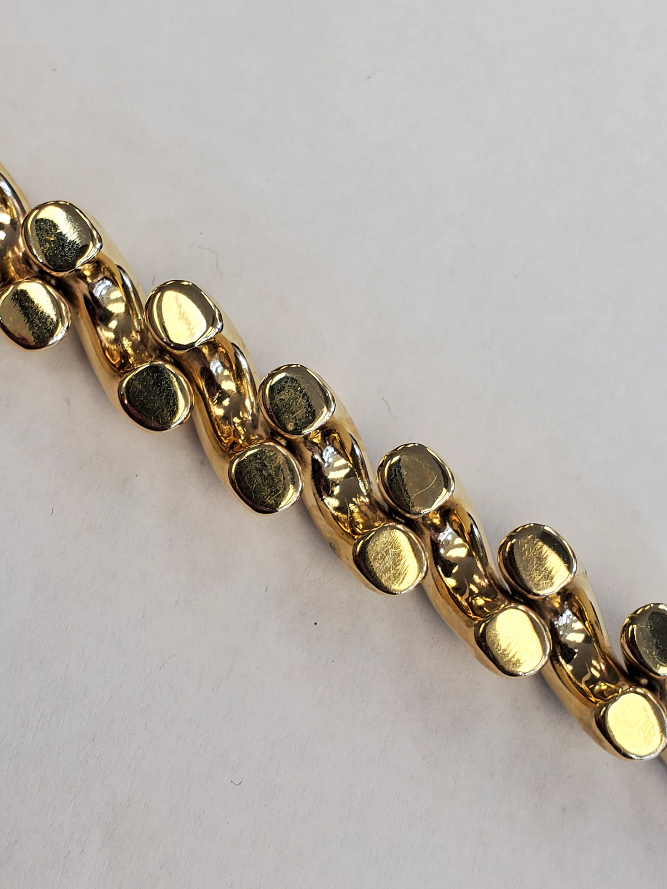 Product Image for San Marco Macaroni Bracelet 14k Yellow gold 7&quot; 11mm