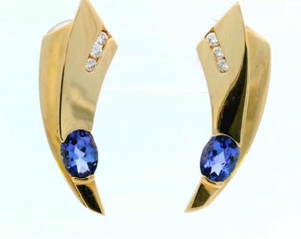 Tanzanite and Diamond Earrings