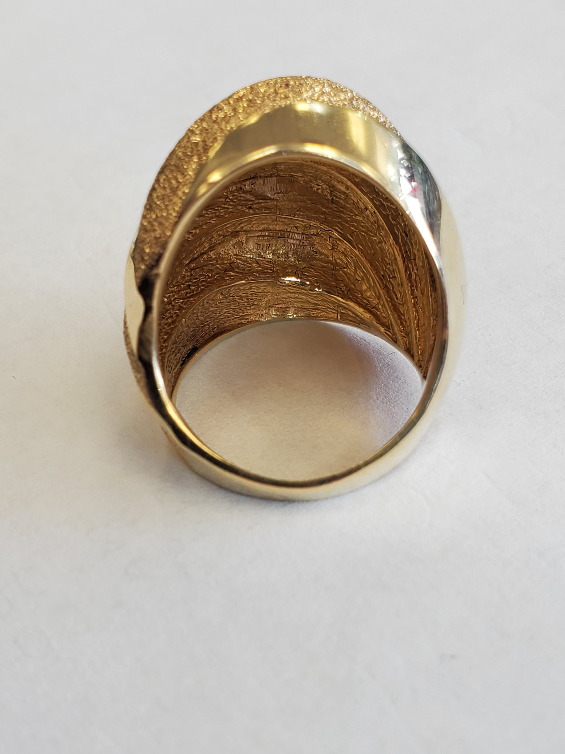 Product Image for Shell Nautilus Dome Ring 14k yellow gold size 6