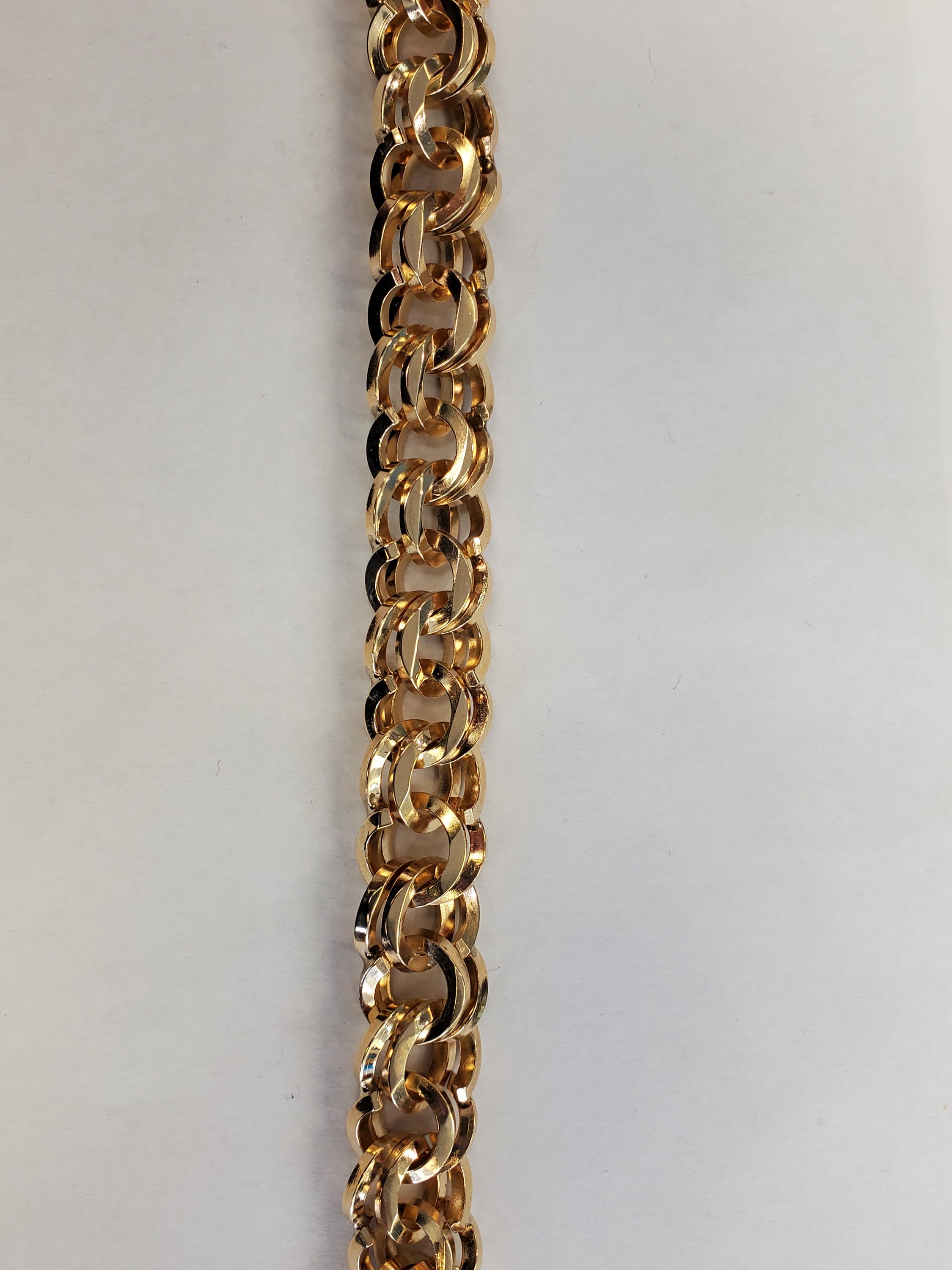 Product Image for Significant Large 14k Yellow Gold Charm Link Bracelet 71.5 grams 8&quot;