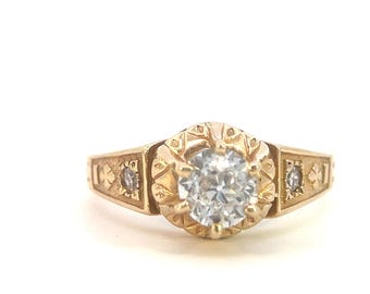 Antique Blecher Old European Diamond Ring