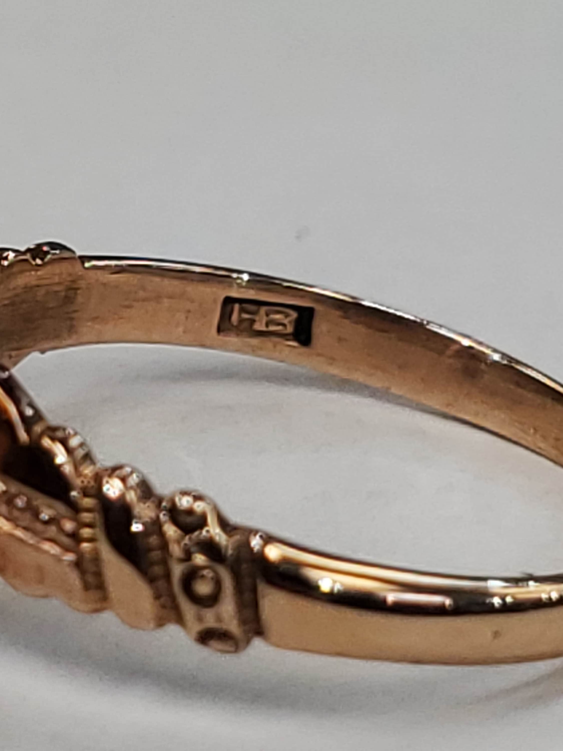 Product Image for Bernot & Heger antique garnet ring in 10k rose gold size 6.5