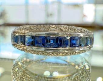 Sapphire and Diamond Band