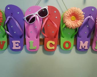 flip flop door wreath