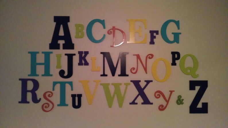 Alphabet Wall Decor Letter Childrens Room Learning Painted Letters Soup Bedroom