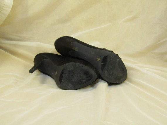 Jacqueline Ferrar Black Silk Heels - image 5