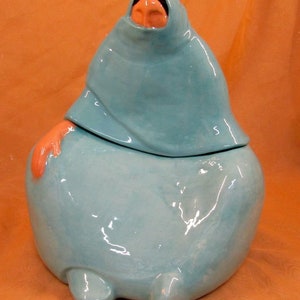 Seated Woman Vintage Ceramic Cookie Jar