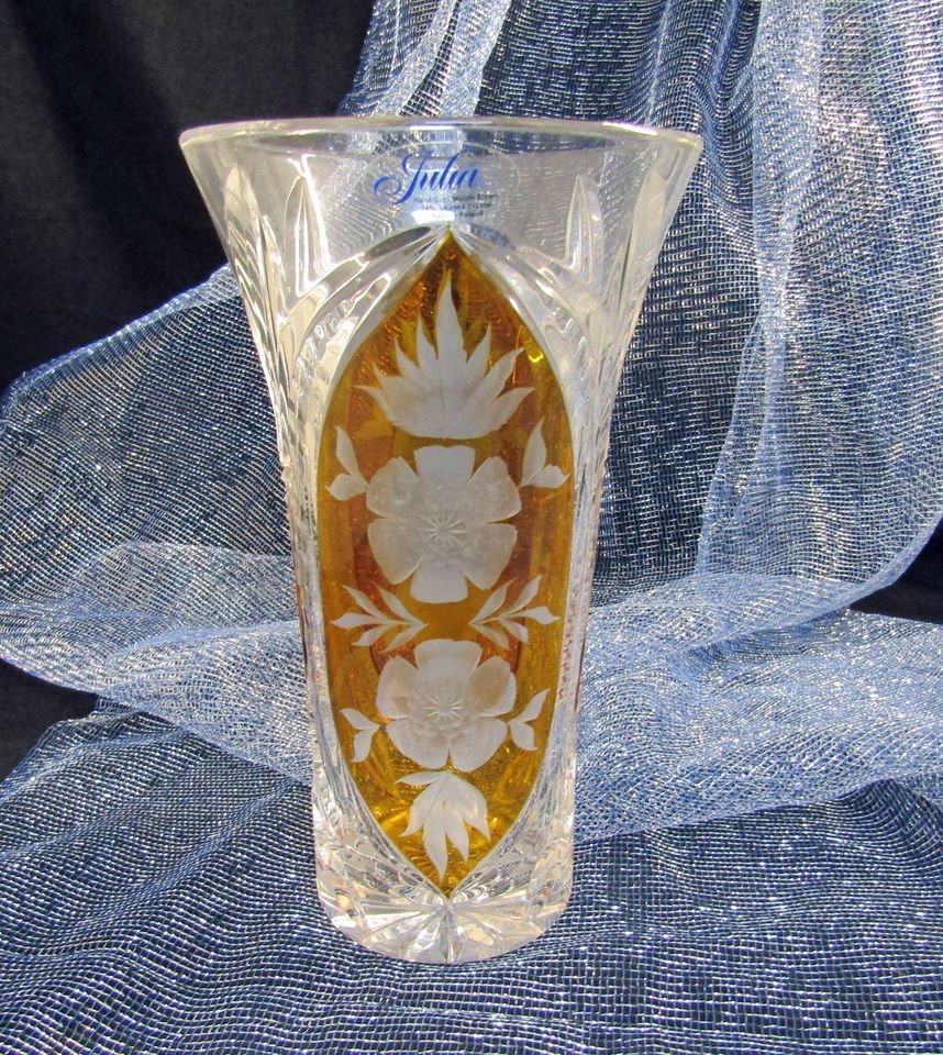 Julia Crystal Poland Vase - Etsy