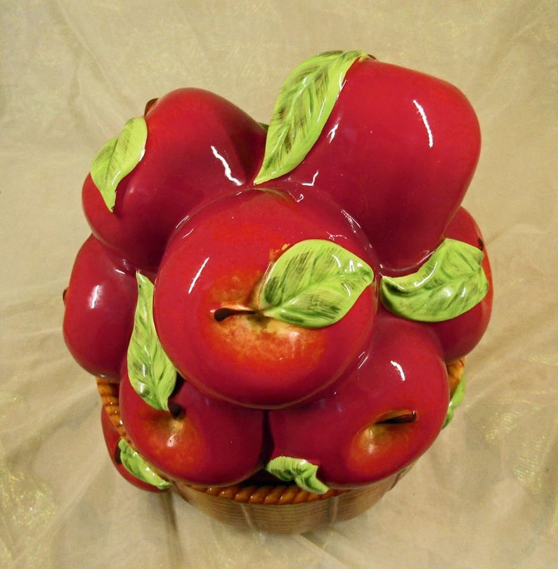 Apple Basket Cookie Jar Designed by S. Winget Etsy