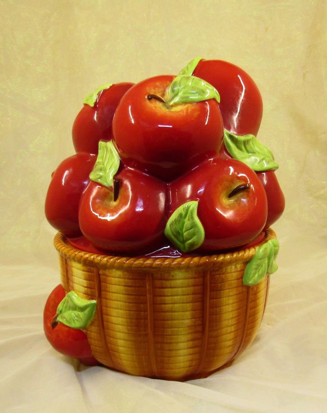Apple Basket Cookie Jar Designed by S. Winget Etsy