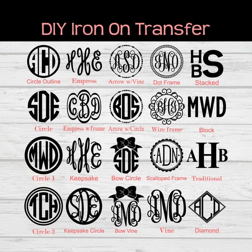 Monogram or Name Iron on DIY Applique Etsy