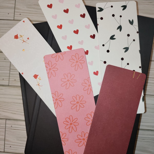 Paper bookmark, bookmark made with recycled greeting cards