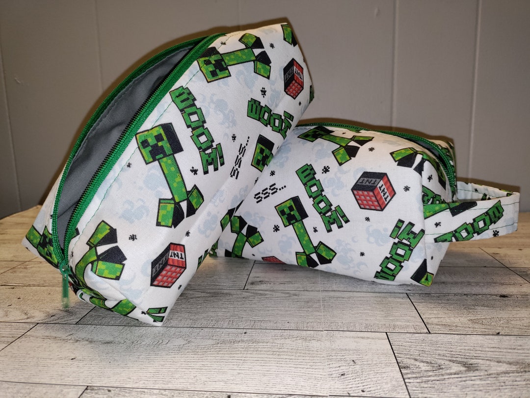 Toiletry Bag Made With Minecraft Licensed Fabrics, Minecraft Boxy Bag ...