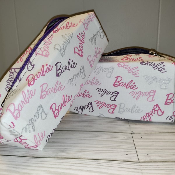Barbie themed toiletry bag, princess cosmetic bag, storage bag, travel bag, school supplies, back to school
