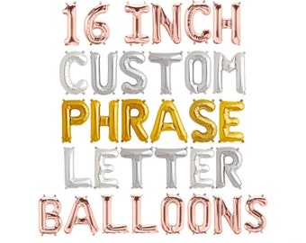 Brief Ballons 16" Buchstabe Ballon Alphabete & Buchstaben benutzerdefinierte Ballon Buchstaben Ballon Phrase Folie Ballon Banner