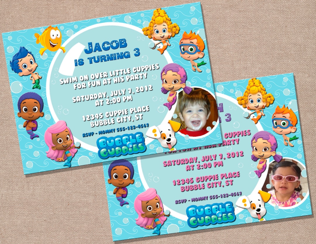 Bubble Guppies Invitation - Bubble Guppies Birthday - Bubble Guppies ...