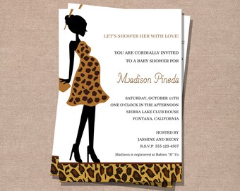 Baby Shower Invitation - Baby Shower - Leopard Baby Shower Invitation - Printable Baby Shower Invite - Digital Baby Shower Invitation