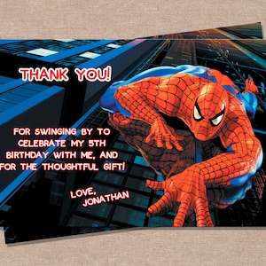 Spiderman Inspired Thank You Card