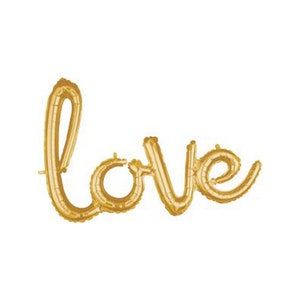 LOVE Script Foil Balloon - Wedding Decor - Bridal Shower Ideas - Letter Balloons - Phrase Balloons