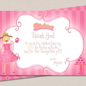 Tarjeta de agradecimiento inspiración Pinkalicious