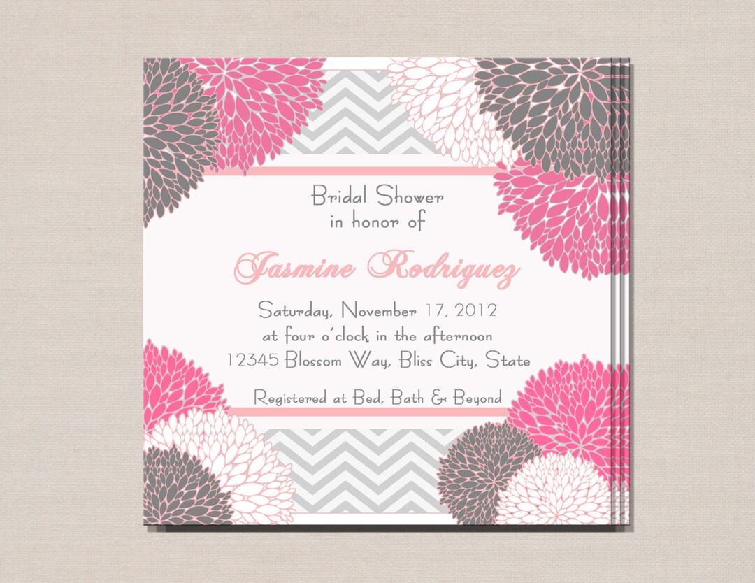 Bridal Shower Invitation Bridal Shower Wedding Shower Invitation