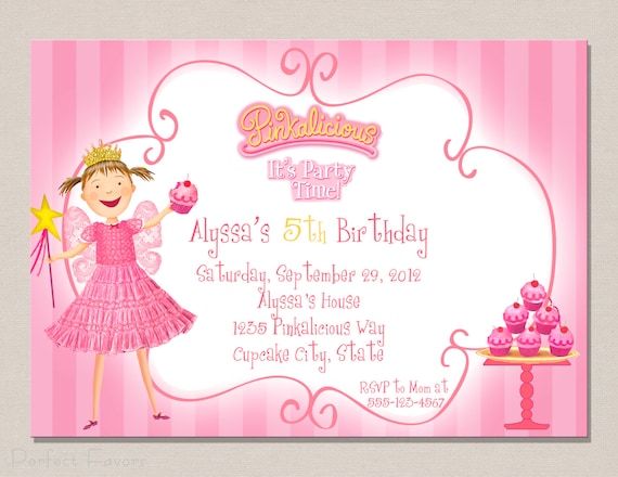 Pinkalicious Inspired Birthday Invitation | Etsy