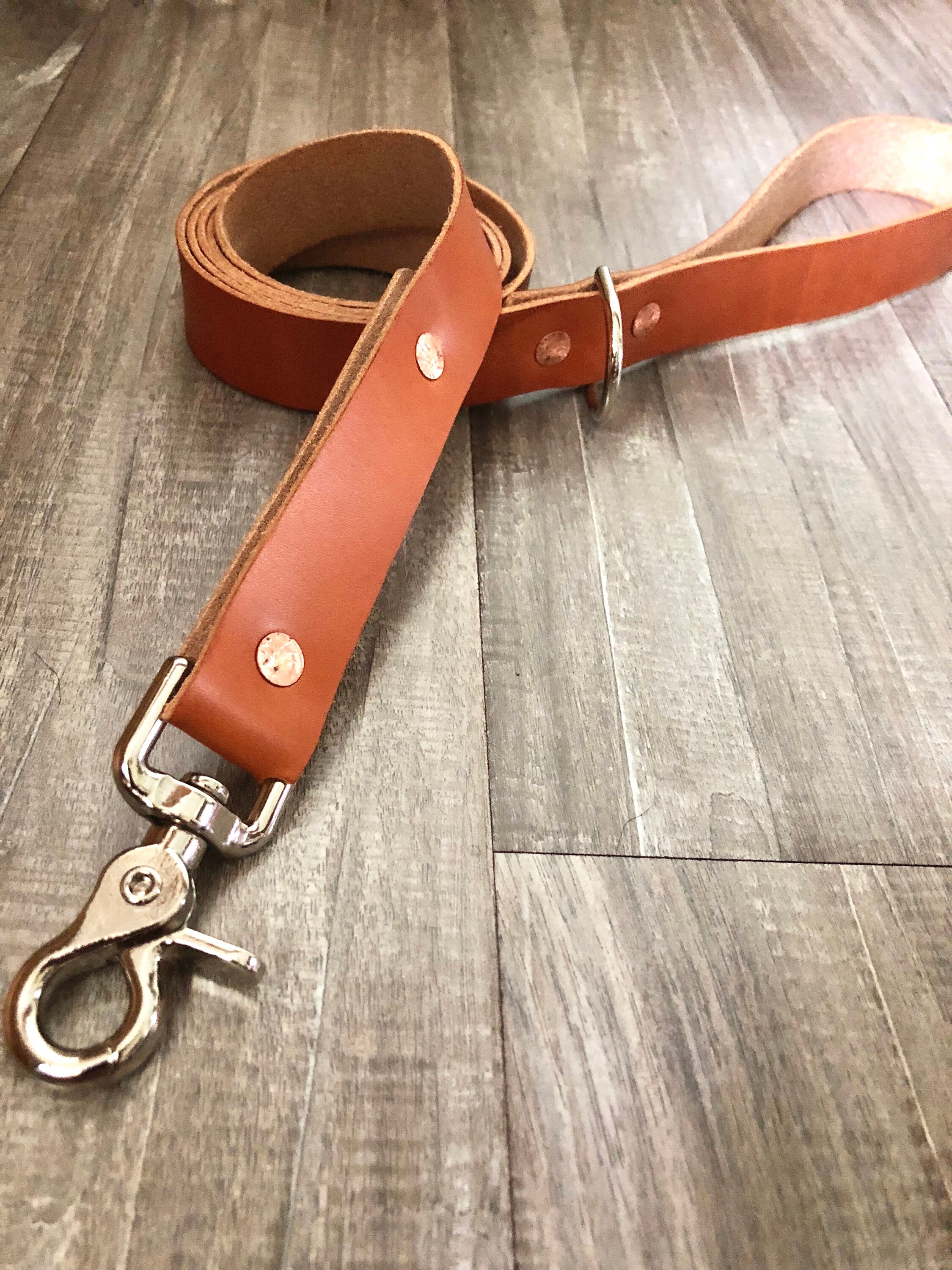 Leather Dog Collar and Leash Personalized Tan Leather Dog Etsy