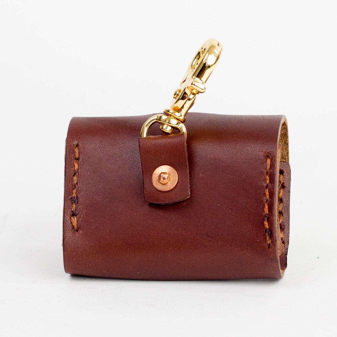 Poop Bag Dispenser Brown Leather Waste Bag Holder Dog Poop Etsy