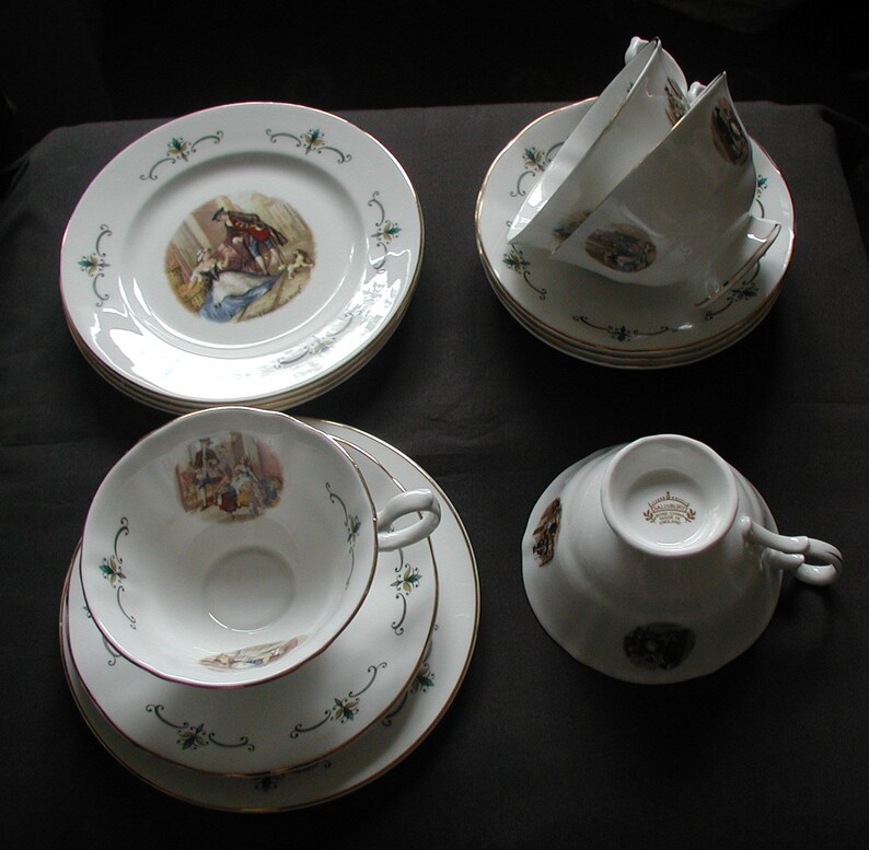 Vintage Salisbury China Tea Set English Fine Bone China 12 Etsy