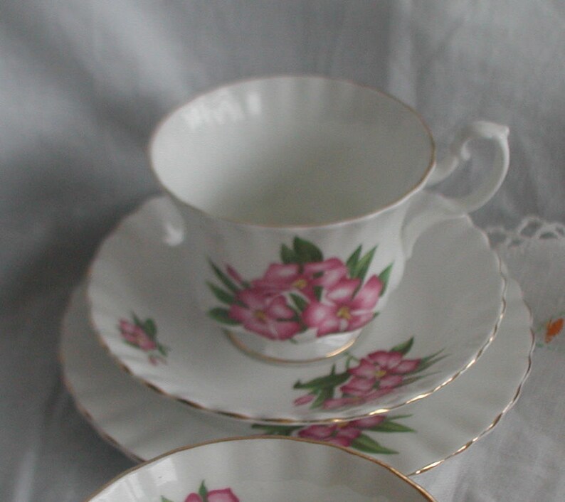 Vintage Richmond Bone China Pink Rose Design Tea Set Etsy UK