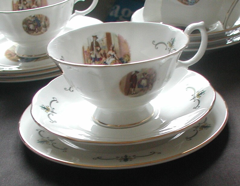 Vintage Salisbury China Tea Set English Fine Bone China 12 Etsy