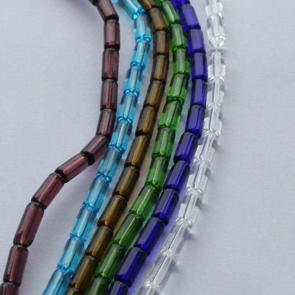 Perles de tube de verre de 10 mm, perles de tube de verre à un brin