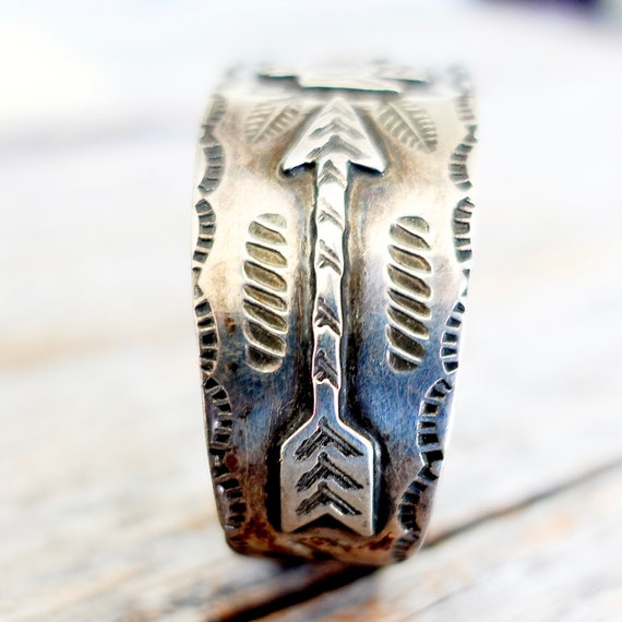 Rare Fred Harvey Thunderbird Cuff / Large Size 7 … - image 5