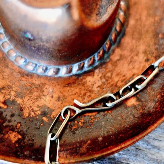 Cowboy Necklace on Navajo Link Paperclip Chain / … - image 9