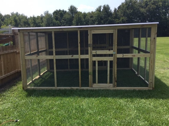 Chicken Coop 12 X 15 House Run Poultry Animal Nesting Box Cage Roost Assembled