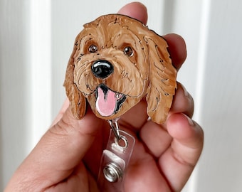 Custom Pet Badge Holder, Personalized Hand painted Pet Badge Reel, Custom Pet Gift Badge Reel , Medical Badge Holder Reel, Custom Nurse gift