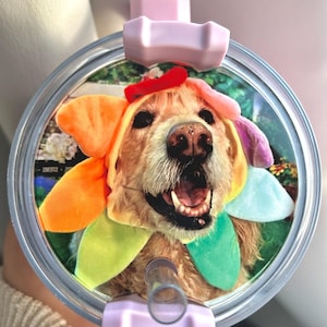 Custom Tumbler Topper 40oz , Custom Pet Portrait Tumbler topper, Pet memorial Gift Tumbler, Dog tumbler gift