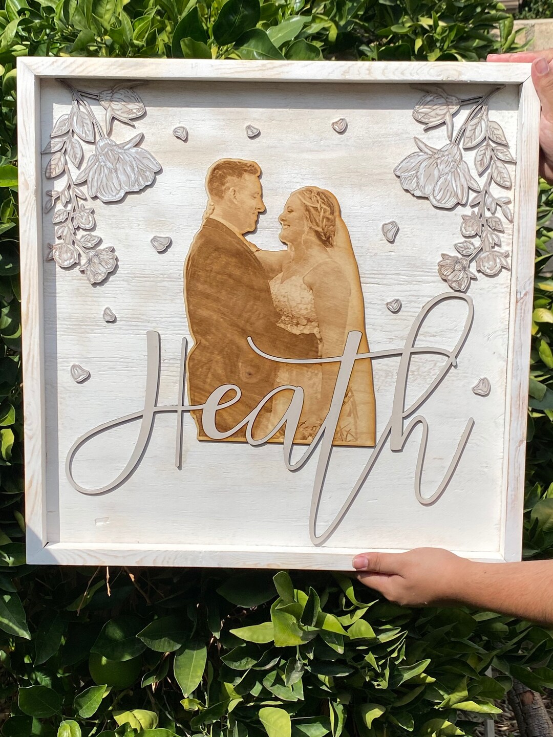 Engraved Wedding Couple Frame / Newly Weds / Marriage Gift/bridal Gift ...