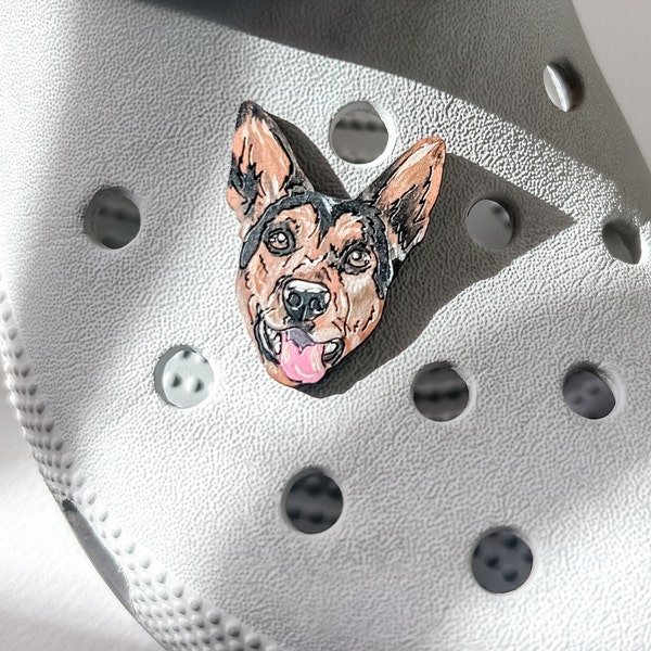 Custom Pet Shoe Charm, Pet Croc Charm, Dog Shoe Charm, Cat Charm, Pet Portrait Charm, Personalized Pet Shoe Charm, Clog Charm, gift for her