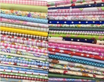 NEW Best Price! 50pcs 8" x 8" (20cm x 20cm) Top Cotton Craft Fabric Bundle Squares Patchwork Quilting Dot Pattern - FAST SHIPPING