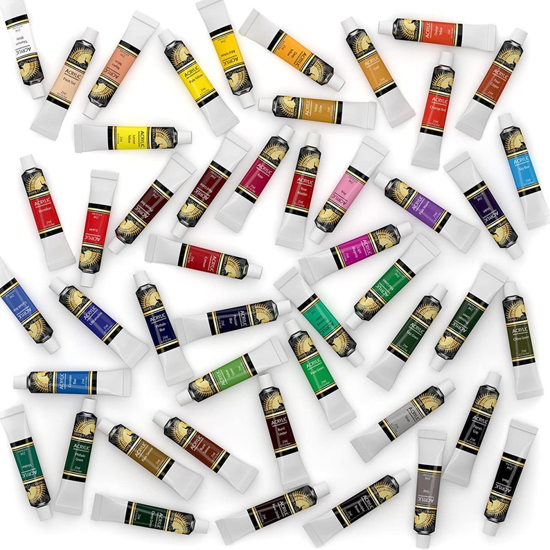 NEW Best Price Acrylic Paint Set 48 X 21ml Tubes Artist Quality Art