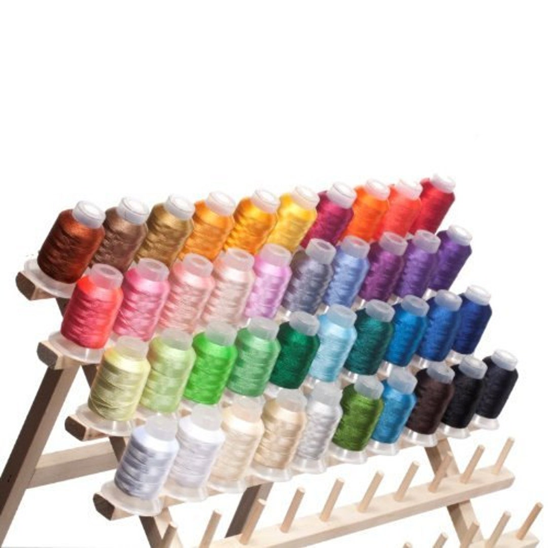 40 Spools 40 Spools Vibrant Polyester Embroidery Thread Set - Premium Quality ...