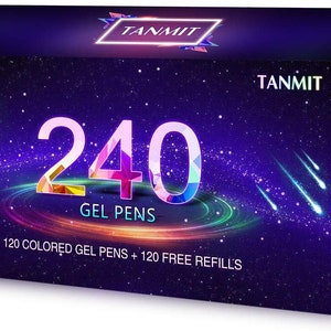 NEW Best Price Tanmit 240 Gel Pens Set 120 Colored Gel Pen plus 120 Refills for Adults Coloring Books Drawing Art Markers FAST SHIPPING image 8