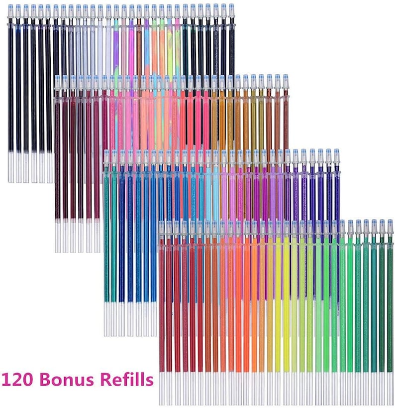 NEW Best Price Tanmit 240 Gel Pens Set 120 Colored Gel Pen plus 120 Refills for Adults Coloring Books Drawing Art Markers FAST SHIPPING image 3