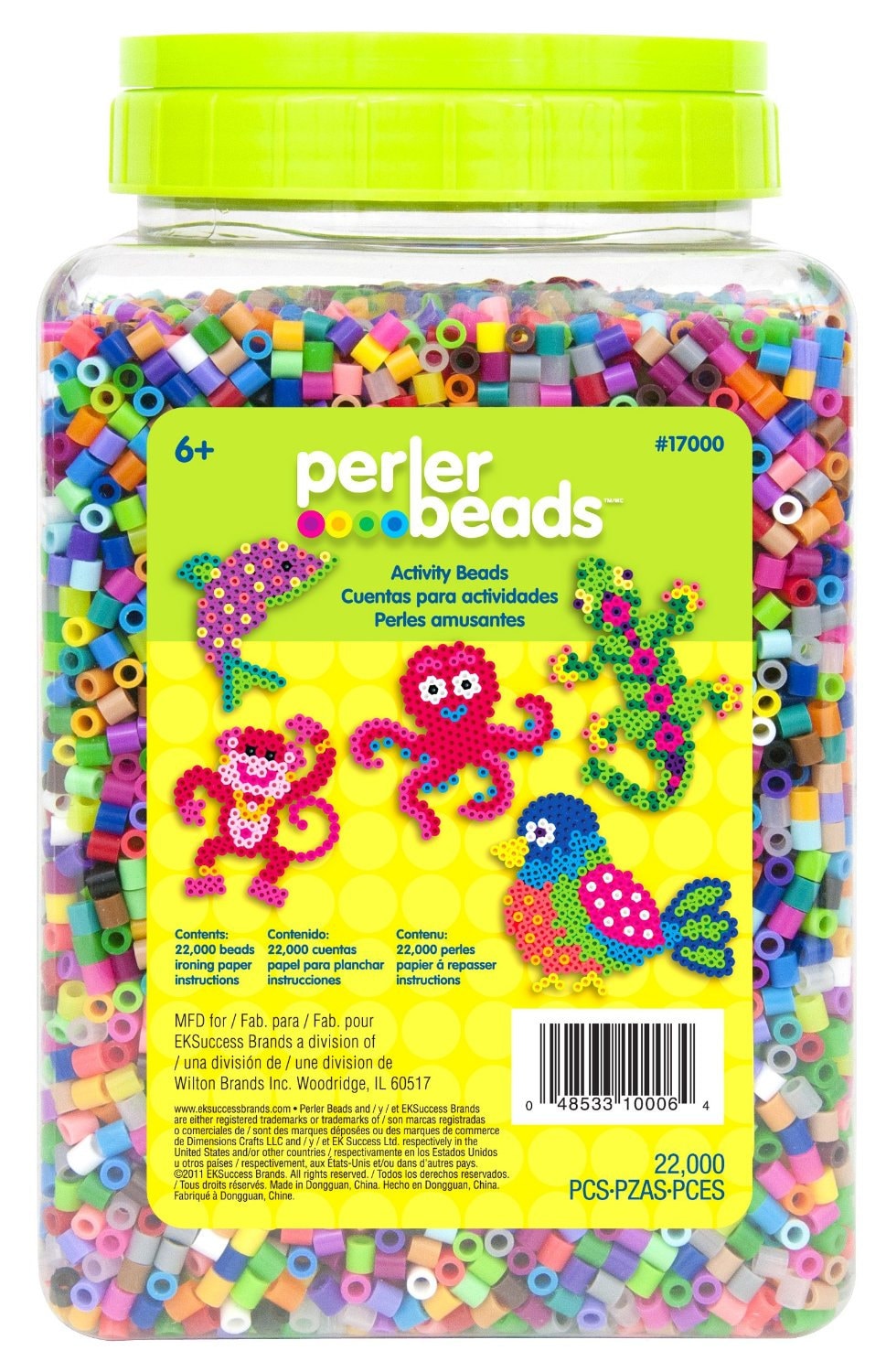 Perler Beads Biggie Pegboards for Kids 10.5 x 7.5 x 1, Multicolor