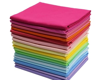 NEW Best Price! iNee Bright Solid Fat Quarters Quilting Fabric Bundles, 18" x 22" (Bright Solids) - FAST SHIPPING!!!